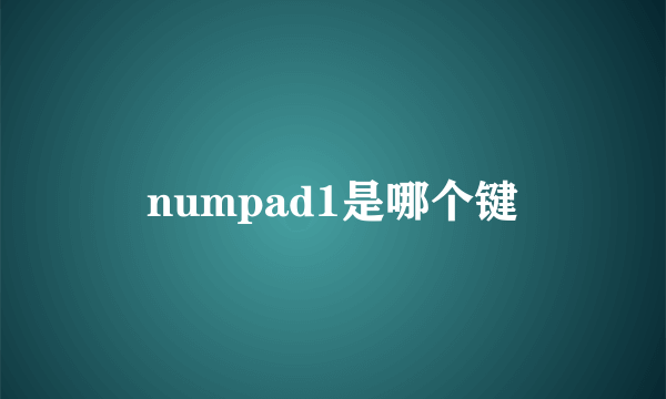 numpad1是哪个键