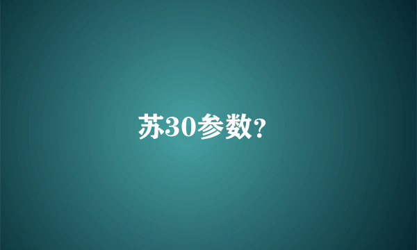 苏30参数？