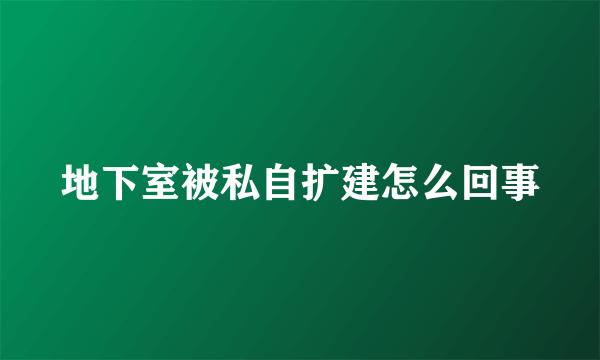 地下室被私自扩建怎么回事