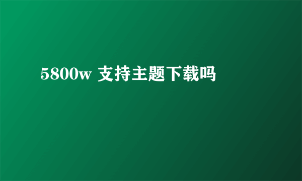 5800w 支持主题下载吗