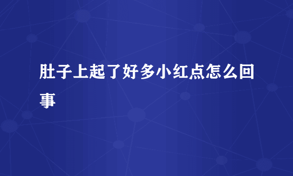 肚子上起了好多小红点怎么回事