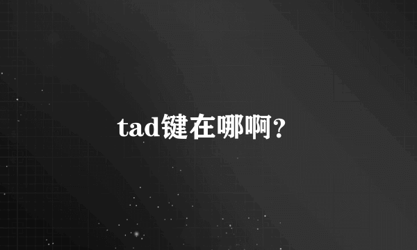 tad键在哪啊？