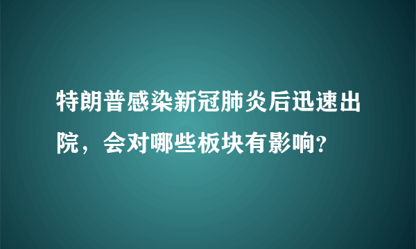 特朗普感染新冠肺炎后迅速出院，会对哪些板块有影响？