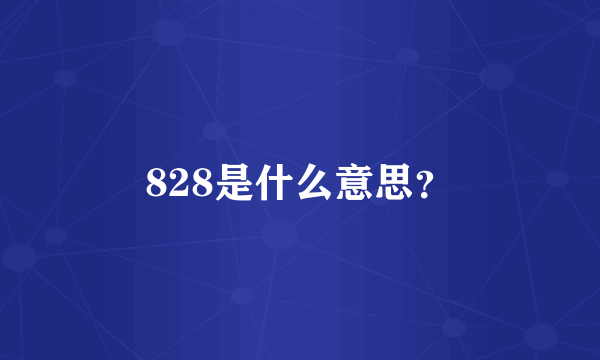 828是什么意思？