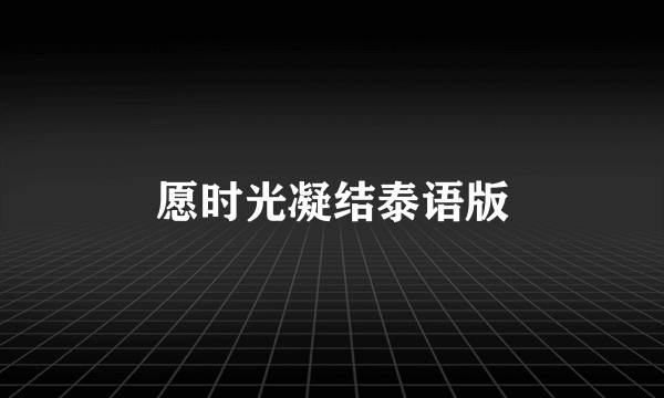 愿时光凝结泰语版