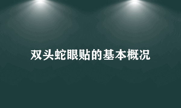 双头蛇眼贴的基本概况