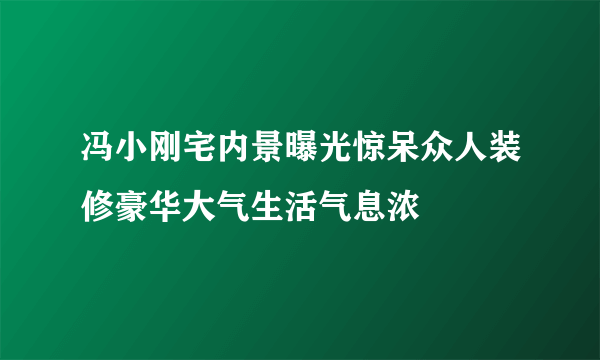 冯小刚宅内景曝光惊呆众人装修豪华大气生活气息浓