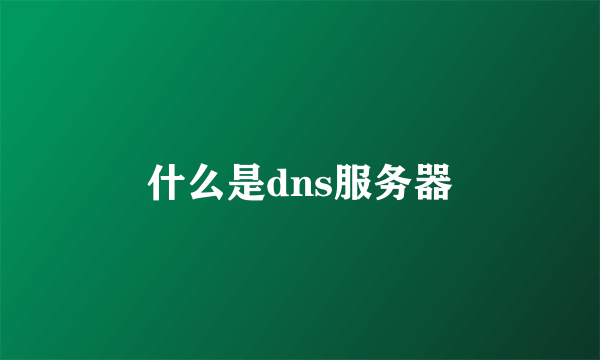 什么是dns服务器