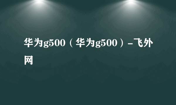 华为g500（华为g500）-飞外网