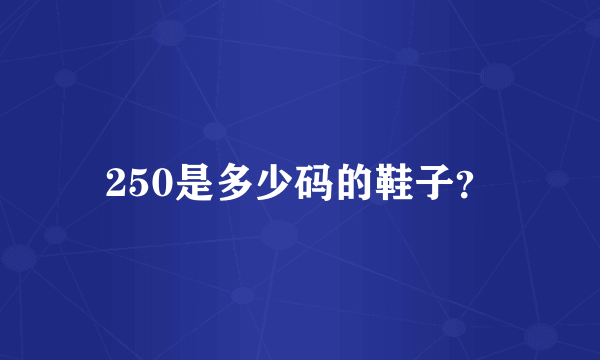 250是多少码的鞋子？