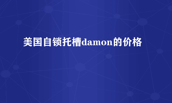 美国自锁托槽damon的价格