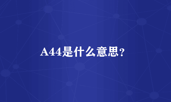 A44是什么意思？