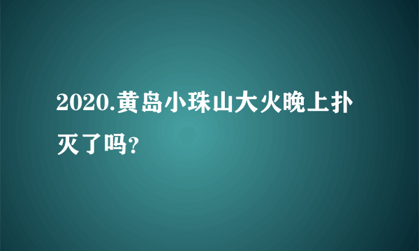 2020.黄岛小珠山大火晚上扑灭了吗？