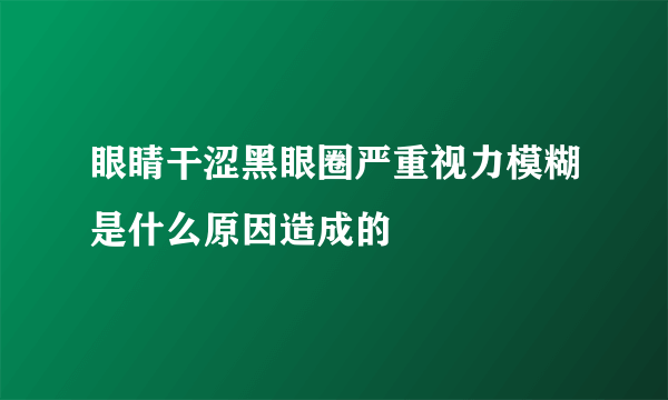 眼睛干涩黑眼圈严重视力模糊是什么原因造成的