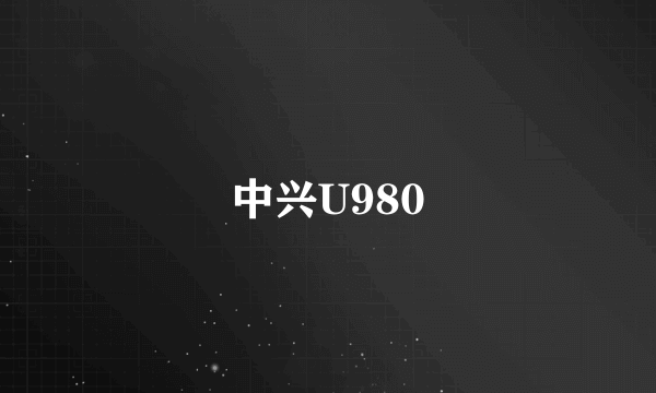 中兴U980