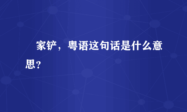 冚家铲，粤语这句话是什么意思？