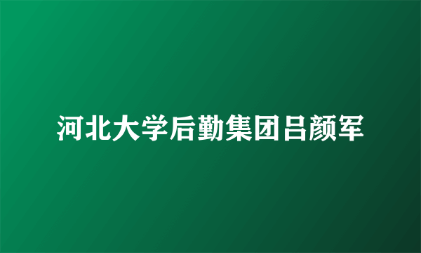 河北大学后勤集团吕颜军