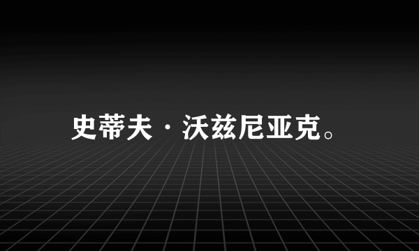 史蒂夫·沃兹尼亚克。