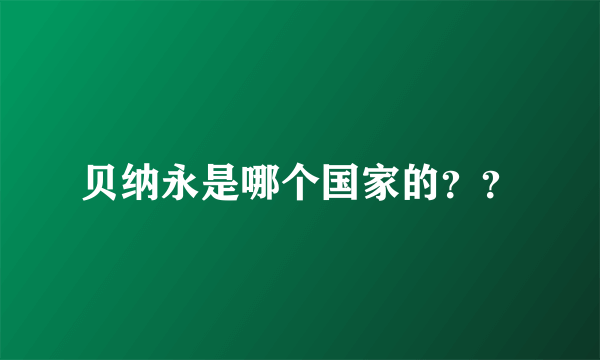 贝纳永是哪个国家的？？