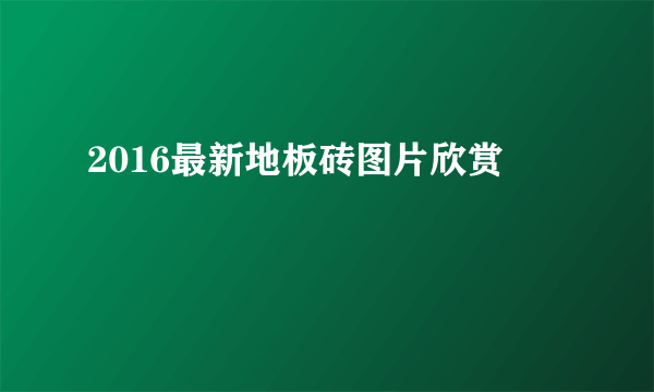 2016最新地板砖图片欣赏