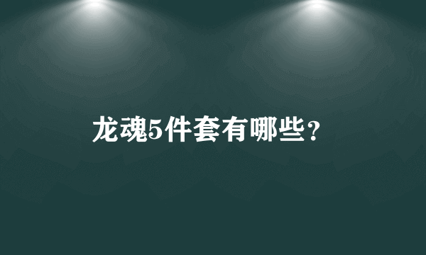 龙魂5件套有哪些？