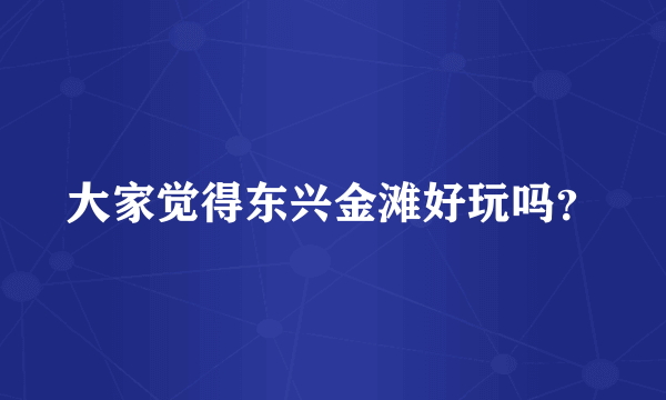 大家觉得东兴金滩好玩吗？