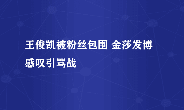 王俊凯被粉丝包围 金莎发博感叹引骂战