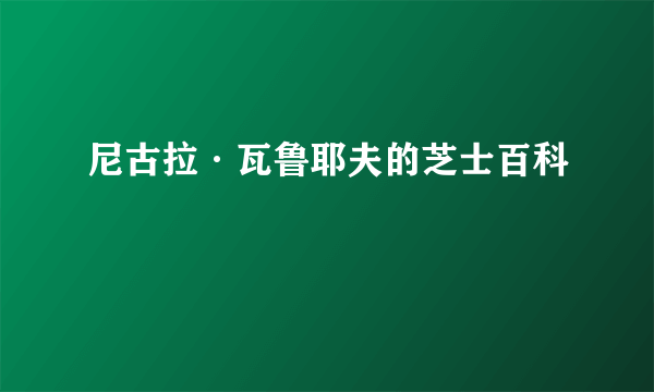 尼古拉·瓦鲁耶夫的芝士百科