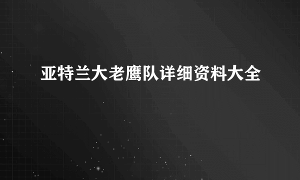 亚特兰大老鹰队详细资料大全