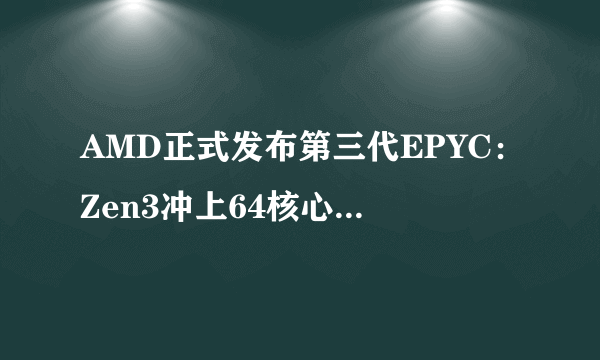 AMD正式发布第三代EPYC：Zen3冲上64核心、轻松领先117％