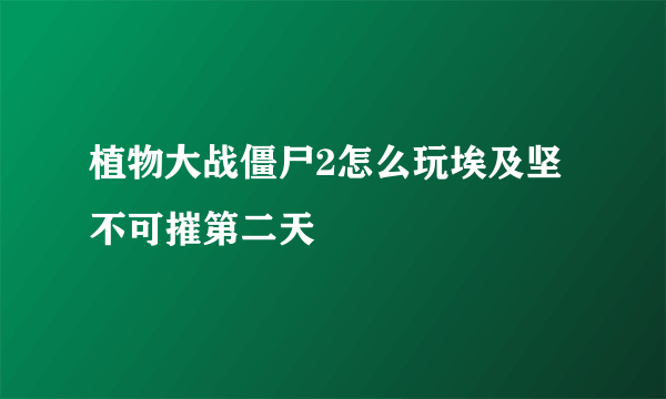 植物大战僵尸2怎么玩埃及坚不可摧第二天