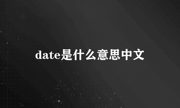 date是什么意思中文