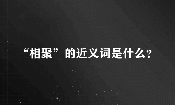 “相聚”的近义词是什么？