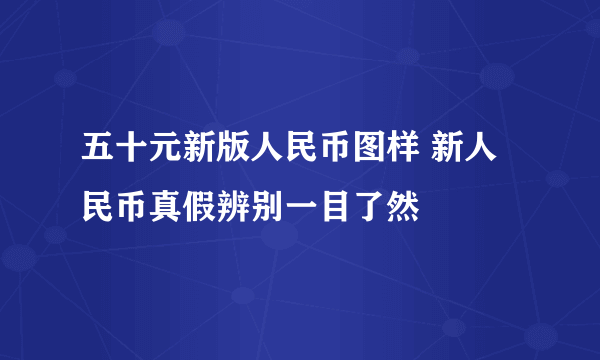 五十元新版人民币图样 新人民币真假辨别一目了然