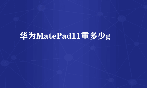 华为MatePad11重多少g