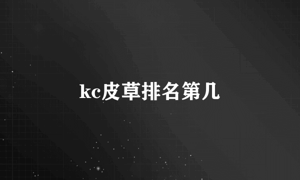 kc皮草排名第几